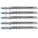 DeWalt 100mm HCS Wood Cutting Jigsaw Blades DT2164-QZ Pack of 5
