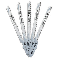 DeWalt 76mm HCS T-Shank Scroller Jigsaw Wood Cutting Blades DT2168-QZ Pack of 5