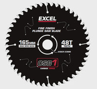 Excel 165mm Plunge Saw Blade 48T with Teflon Coating