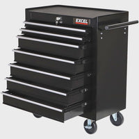 Excel 7 Drawers Tool Chest Storage Cabinet with Wheel - Black