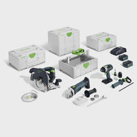 Festool 18V 3 Piece Brushless Power Tool Kit With 2 x 5.0Ah Battery, Rapid Charger 578029