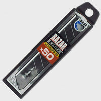 Tajima 18mm Razor Black Snap Blade Dispenser 1" 50 Piece TALCB50RB-50H