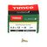 Timco 4.0 x 12mm Classic Multi-Purpose Screws Countsunk Head Yellow (200/Box) 40012CLAF