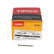 Timco 4.0 x 45mm Solo Chipboard & Woodscrews - PZ - Double Countersunk - Yellow 40045SOLOC
