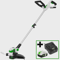Excel 20V 12" Grass Trimmer with Adjustable Head & 1 x 4.0Ah Battery, Charger