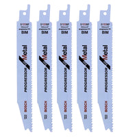 Bosch 150mm Sabre Saw Blades For Metal Long Life Fast Cut S123XF Pack of 5 2608654402