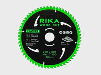 RIKA TCTR013 Razor Pro TCT Circular Saw Blade 210mm x 60T X 30mm