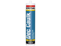 Soudal 300ml Decorators Caulk General Purpose Acrylic Sealant Internal use White 115320