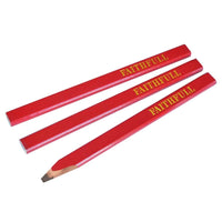 Faithfull Carpenters Pencils Pack of 3 Red / Medium General Carpentry FAICPR