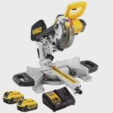 DeWalt DCS365M2 18V XR 184mm Mitre Saw with 2 x 4.0Ah Batteries & Charger