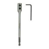 Timco 150mm / 1/4" Flat Wood Bit Extension Rod with Allen Key FBEQR150