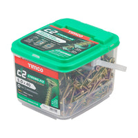 Timco 5.0 x 40mm C2 Strong-Fix - PZ - Double Countersunk - Twin-Cut - Yellow 50040C2TUB