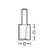 Trend 1/4" Two Flute Straight Cutter 18.0mm Dia. x 25mm Cut C028AX1/4TC