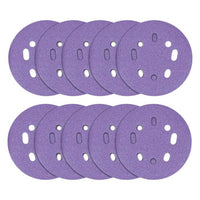 Trend Aluminium Oxide Random Orbital 8-Hole Sanding Disc 10pc 125mm 180 grit AB/125/180A