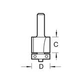 Trend Bearing guided trimmer 12.7mm diameter C195X1/2TC