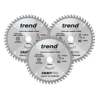 Trend Wood Circular Saw Blade 165mm x 20mm x 48T, 3 Pack CSB/165/3PK/A