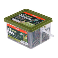 Timco C2 4.5 x 50mm Deck-Fix TX Countersunk with Ribs Twin-Cut Green 50C2D250