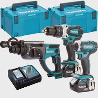 Makita 3 Piece 18V Li-ion with 2 x 5.0Ah Batteries & Charger (DBR KIT)