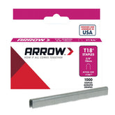 Arrow T18 Staples 10mm (3/8in) Box Of 1000 ARRT1838S
