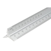 Faithfull 300mm Aluminium Triangle Scale Rule Precision Drawing FAIRULETRI
