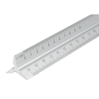 Faithfull 300mm Aluminium Triangle Scale Rule Precision Drawing FAIRULETRI