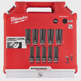 Milwaukee Shockwave Impact Duty 1/2" Drive Socket Pack of 10 4932480457