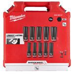 Milwaukee Shockwave Impact Duty 1/2" Drive Socket Pack of 10 4932480457