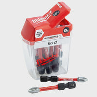 Milwaukee Shockwave PZ2 50mm Screwdriver Bits 10 Piece Set 4932472050