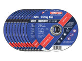 Faithfull 115 x 1.0 x 22.23mm Multi-Purpose Cutting Disc (Pack of 10) FAI11510MUL