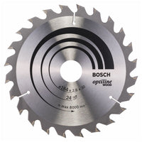 Bosch 184mm 184 x 30mm 24T Optiline Wood Circular Saw Blade 2608640610