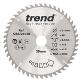 Trend Wood Circular Craft Combination Saw Blade 210mm x 30mm x 48T CSB/21048