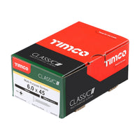 Timco 6.0 x 45mm Classic Multi-Purpose Screws Countsunk Head Yellow (200/Box) 60045CLAF
