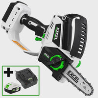Excel 20V Cordless 6" Mini Chainsaw with 1 x 4.0Ah Battery & Charger