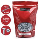 Titman 500 Pcs 7 x 32mm Zinc Coated Pocket Hole Square Drive Screws
