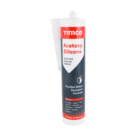 Timco Acetoxy Silicone 300ml Fast Curing Cartridge Clear 732098