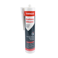 Timco Acetoxy Silicone 300ml Fast Curing Cartridge White 732480