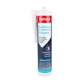 Timco Bathroom & Sanitary Silicone Long Lasting 300ml Cartridge White 732750
