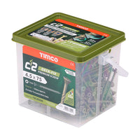 Timco C2 4.5 x 75mm Deck-Fix TX Countersunk with Ribs Twin-Cut Green 75C2D250