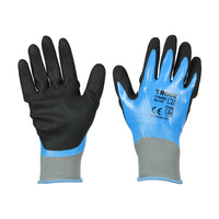 Timco Waterproof Grip Gloves Sandy Nitrile Foam Coated Polyester X Large 770485