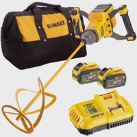 Dewalt DCD240X2 54V Flexvolt Brushless Paddle Mixer with 2 x 9.0Ah Batteries Charger & Heavy-Duty Kit Ba