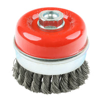 Timco 80mm Angle Grinder Cup Brush Twisted Knot Steel Wire 80TCT