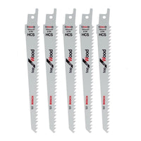 Bosch 150mm HCS Sabre Saw Blade For Wood S644D Pack of 5 2608650673