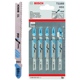 Bosch T118B 92mm Sheet Steel Jigsaw Blade Pack of 5 2608631014
