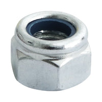 Timco M8 Nylon Nut DIN 982 BZP Type P Zink Plated (10/Tim Pack) 8NPP