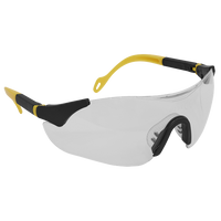 Sealey Worksafe® Sports Style Clear Safety Glasses with Adjustable Arms 9208