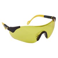Sealey Worksafe® Sports Style High-Vision Safety Glasses with Adjustable Arms Yellow 9212