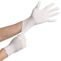 Natural Latex Powder-Free Disposable Gloves Large Pack of 100