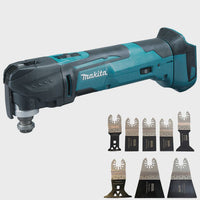 Makita DTM51Z 18V LXT Oscillating Multitool Cutter Body with 8 Piece Accessories Set