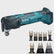 Makita DTM51Z 18V LXT Oscillating Multitool Cutter Body with 8 Piece Accessories Set