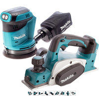 Makita 2 Piece 18V LXT 125mm Orbital Sander & 82mm Planer Body Only